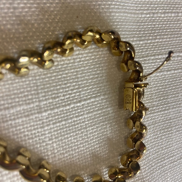 Gold Vermeil Bracelet stamped Iator Italy 925 - Picture 4 of 4